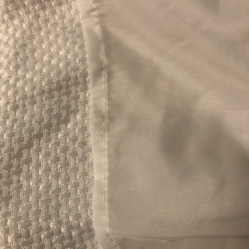 JCPenney Home White Textured Polyester Fabric